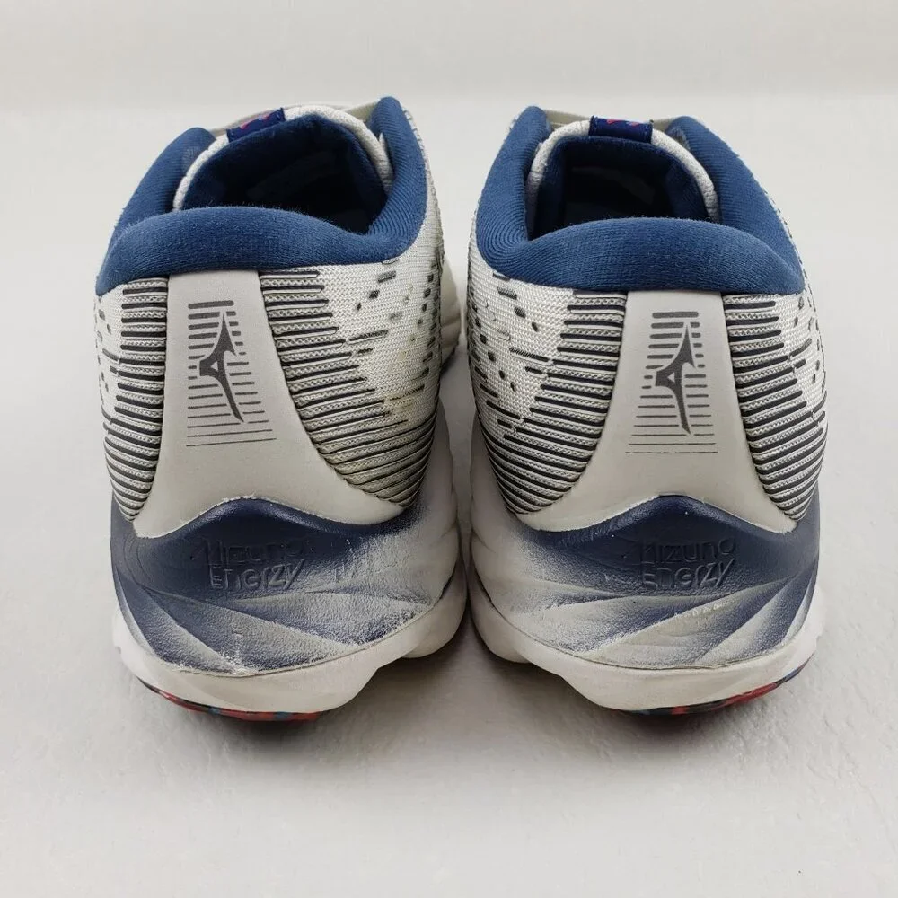 Mizuno Wave Rider 26 Sneaker Womens 10 White Lace Up Mesh Running Walking Shoe - Picture 8 of 10